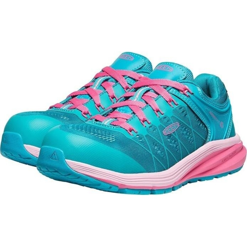 KEEN Utility Women's Vista Energy Carbon Toe Work Sneakers Blue Pink Size 6